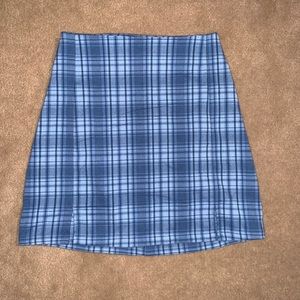 Brandy Melville RARE blue plaid cara skirt